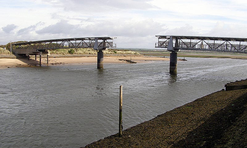 picture of a broken bridge